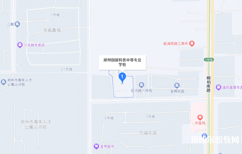 鄭州創(chuàng)新科技中等專業(yè)學(xué)校地址，乘車路線