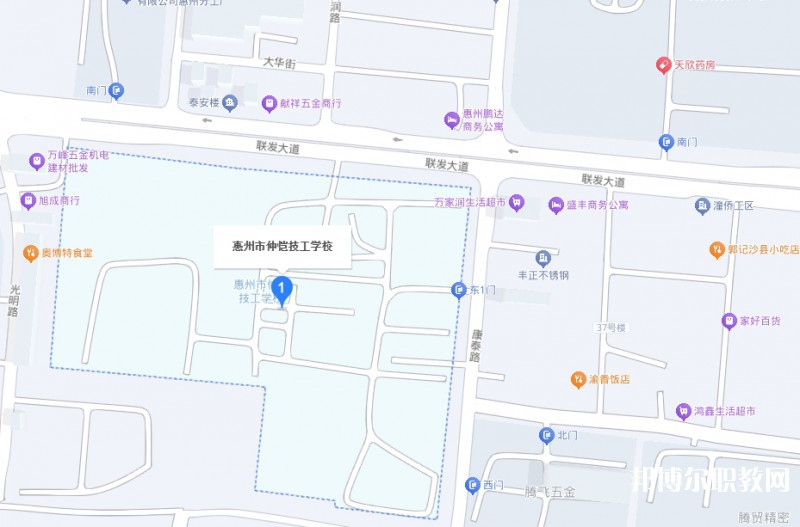 惠州市仲愷技工學(xué)校地址，乘車路線